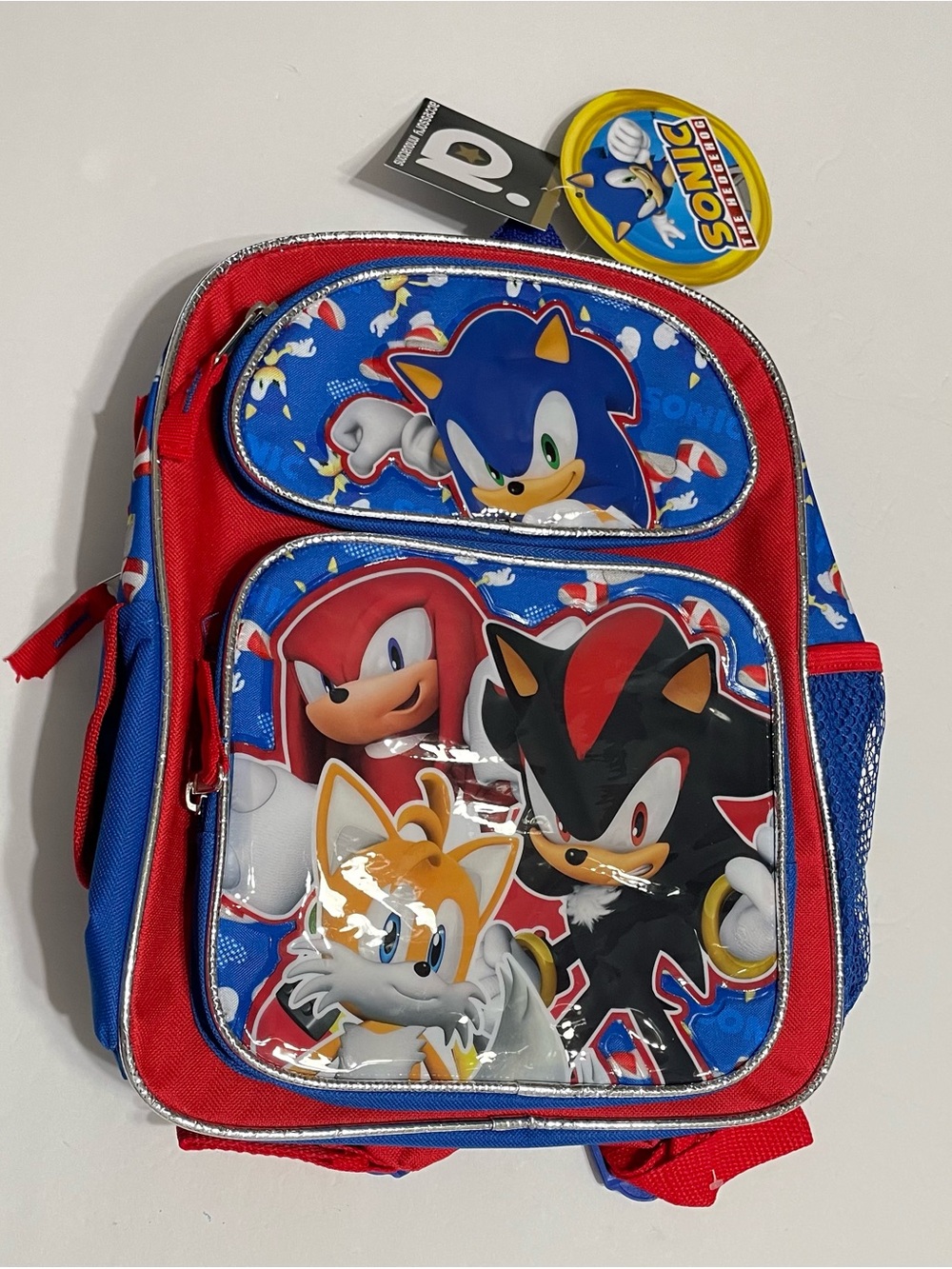 Small Backpack - Sonic - Shadow/Tails/Knuckles RED 12" School Bag Boys NEW
